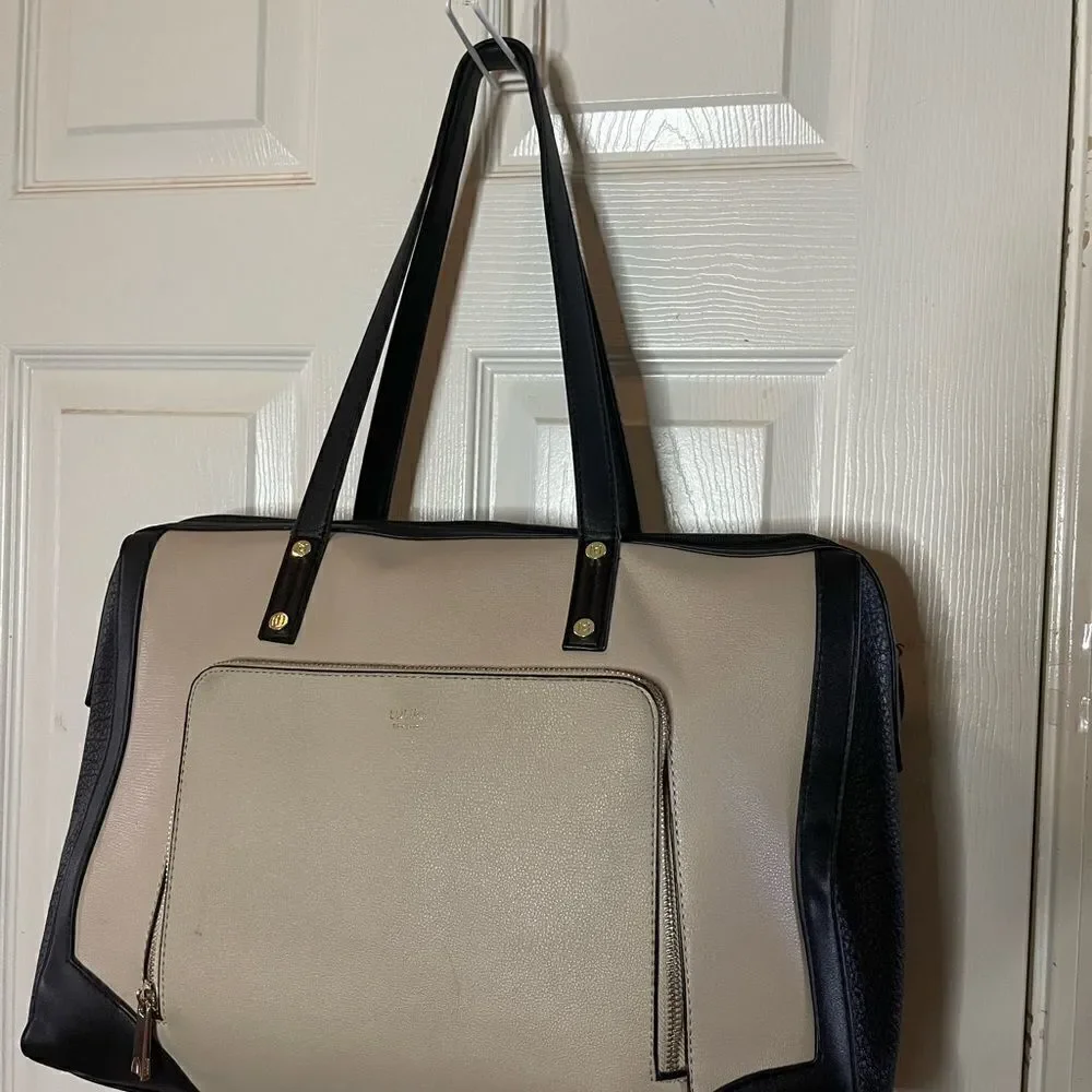 Tutilo New York black & White multi function large laptop bag